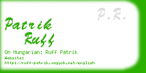 patrik ruff business card